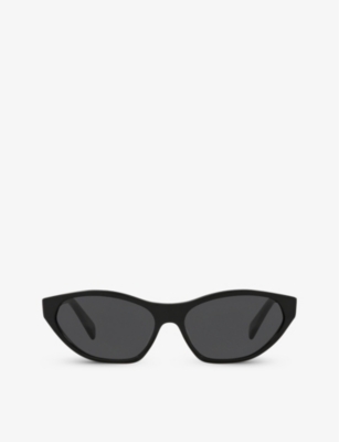 Shop Celine Women's Black Cl000371 Cl40251u Tortoiseshell Cat-eye Acetate Sunglasses
