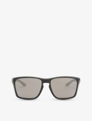 Oakley Womens Black Oo9448 Rectangular-frame Brand-plaque Sunglasses