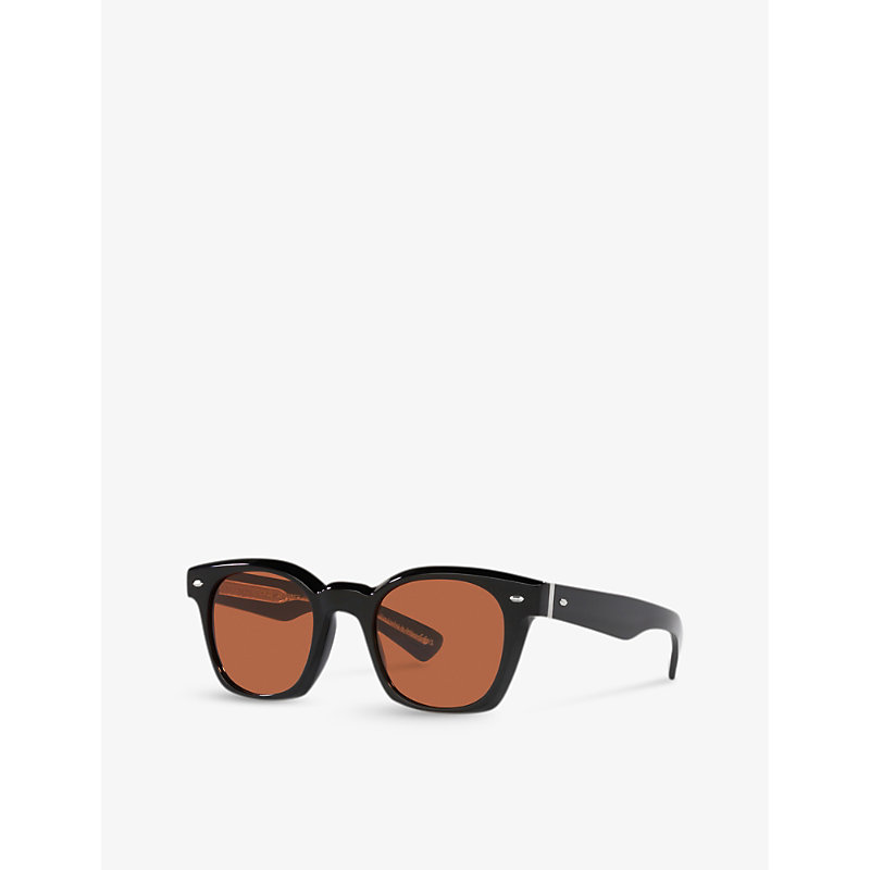 Shop Oliver Peoples Women's Black Ov5498su Merceaux Rectangle-frame Acetate Sunglasses