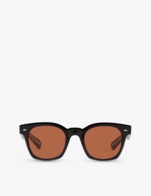 Oliver Peoples Merceaux Square-frame Acetate Sunglasses In Black