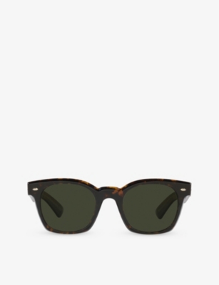 Oliver Peoples Womens Brown Ov5498su Merceaux Square-frame Tortoiseshell Acetate Sunglasses