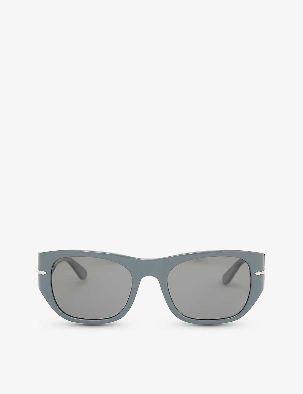 Persol Womens Grey Po3308s Rectangular-frame Brand-plaque Acetate Sunglasses