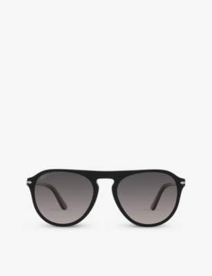 Persol Womens Black Po3302s Aviator-frame Acetate Sunglasses