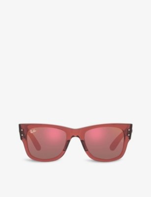 Shop Ray Ban Ray-ban Women's Pink Rb0840s Wayfarer Tortoiseshell Sunglasses