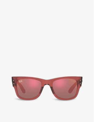 Ray Ban Ray-ban Mega Wayfarer 52 Unisex Low Bridge Fit Sunglasses In Pink