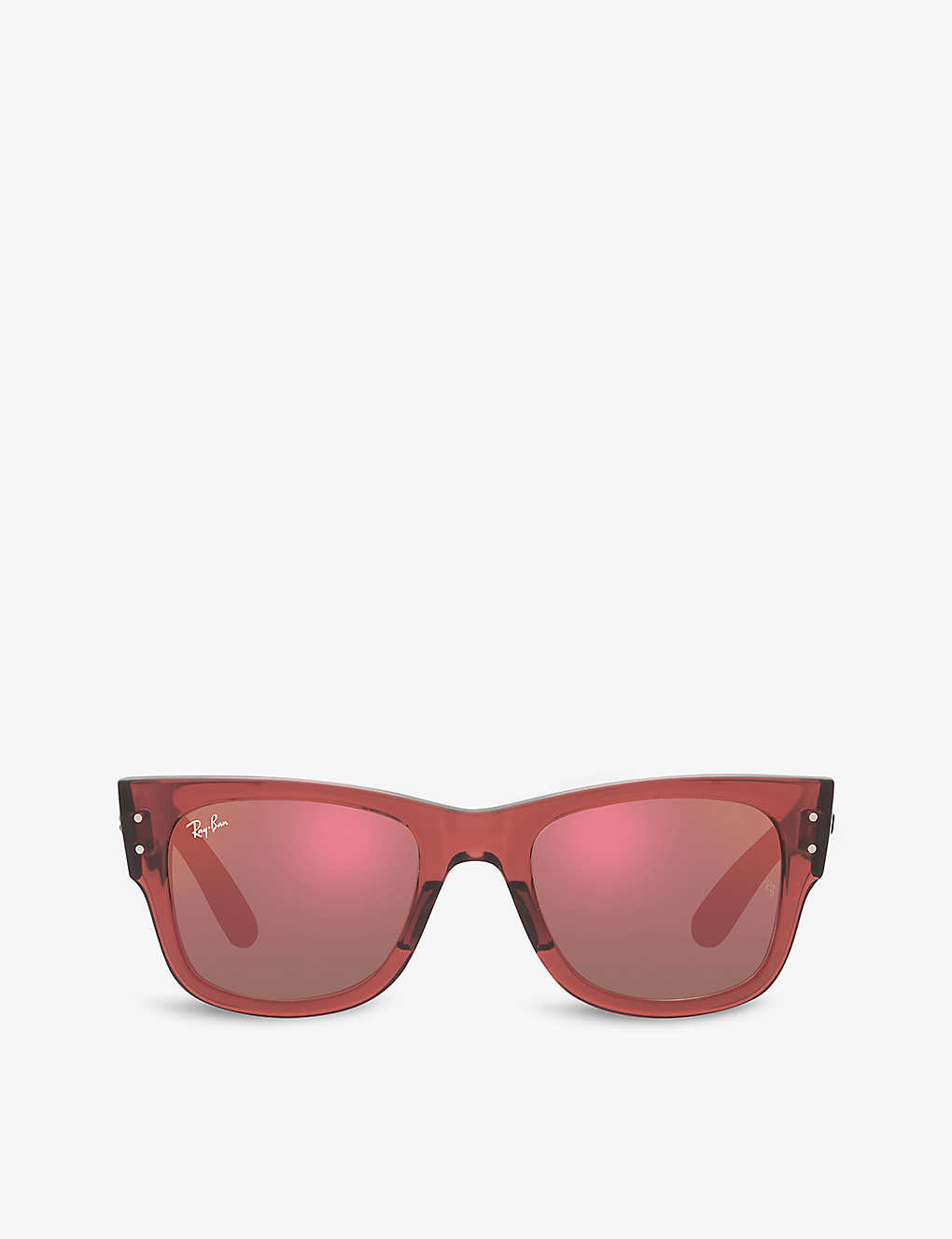 Shop Ray Ban Ray-ban Women's Pink Rb0840s Wayfarer Tortoiseshell Sunglasses