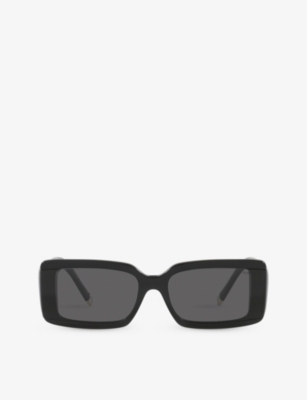 Tiffany & Co Tf4197 Rectangle-frame Acetate Sunglasses In Black
