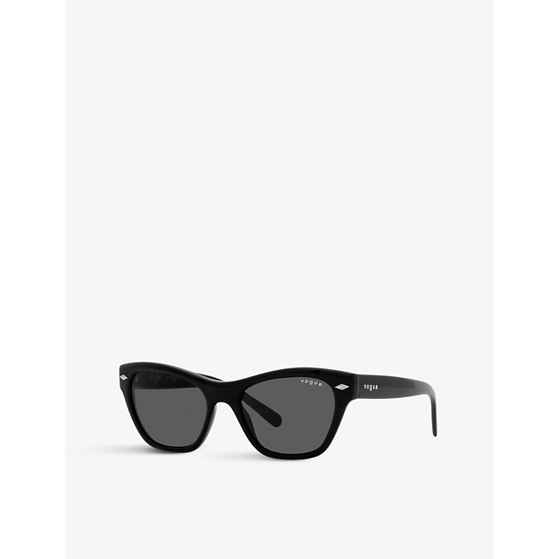 Shop Vogue Women's Black Vo5445s Cat Eye-frame Acetate Sunglasses