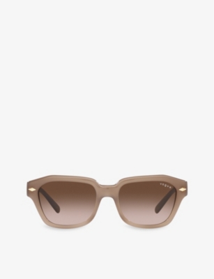 Vogue Womens Brown Vo5444s Irregular-frame Acetate Sunglasses