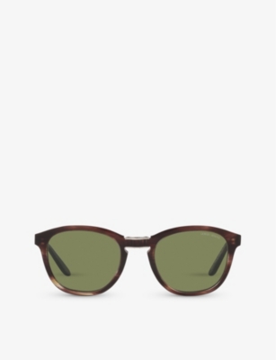 Giorgio Armani Womens Brown Ar8170 Square-frame Acetate Sunglasses