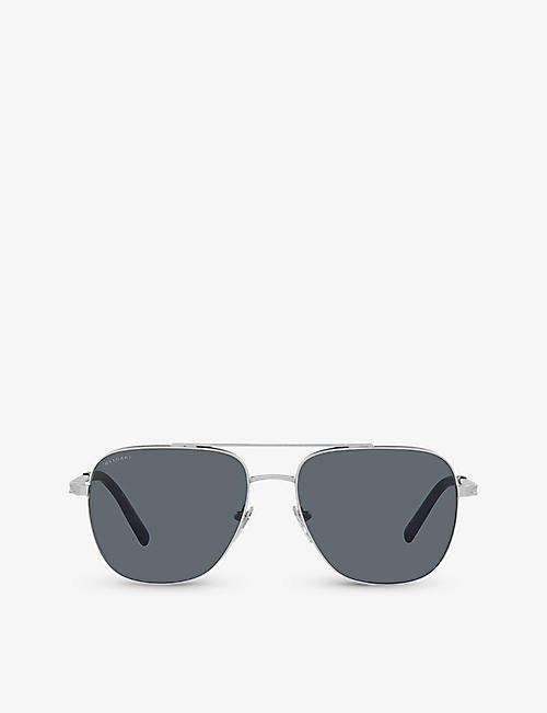 BVLGARI: BV5059 pilot-frame metal sunglasses