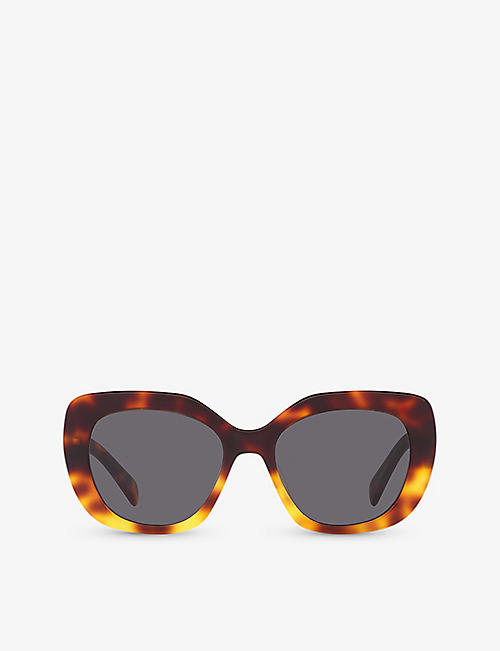 CELINE: CL000366 CL40226U butterfly-frame tortoiseshell acetate sunglasses