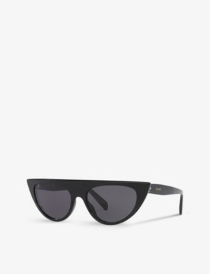 Shop Celine Women's Black Cl000367 Cl40228i Rectangle-frame Acetate Sunglasses