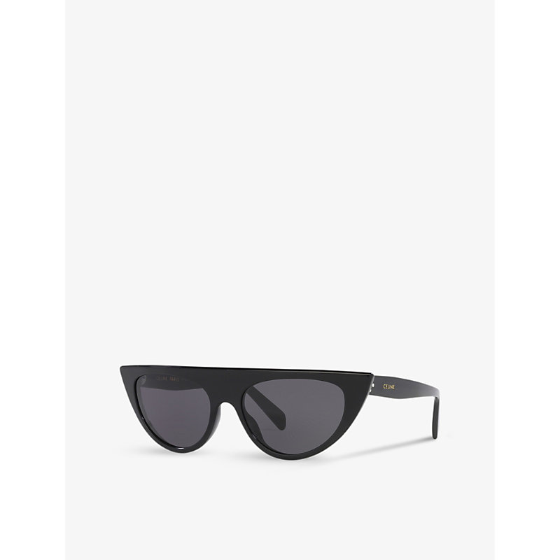 Shop Celine Women's Black Cl000367 Cl40228i Rectangle-frame Acetate Sunglasses
