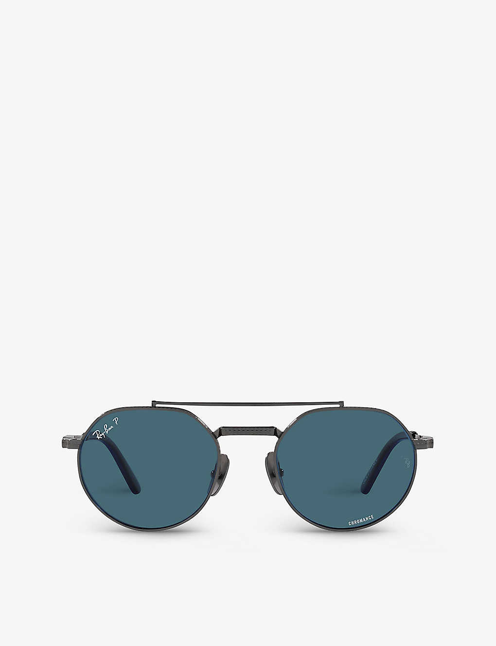 Ray Ban Ray-ban Womens Grey Rb8265 Jack Ii Round-frame Titanium Sunglasses