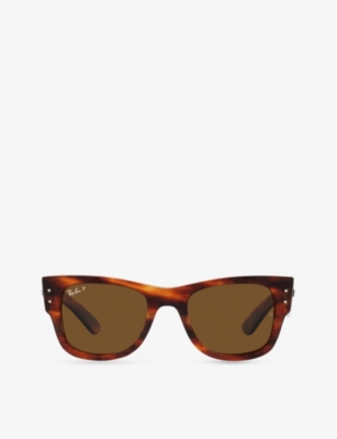 Ray Ban Ray-ban Womens Brown Rb0840s Mega Wayfarer Square-frame Propionate Sunglasses