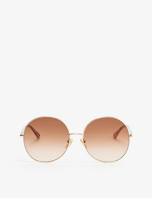 CHLOE: CH0112S round-frame metal sunglasses