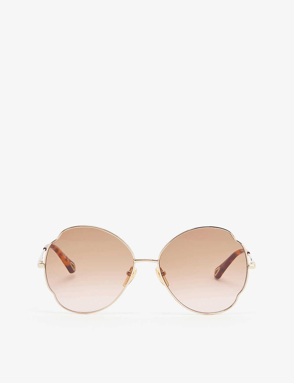 Chloé Chloe Womens Gold Ch0093s Oval-frame Metal Sunglasses