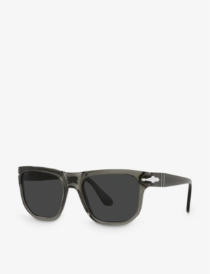 Shop Persol Women's Grey Po3306s Pillow-frame Acetate Sunglasses