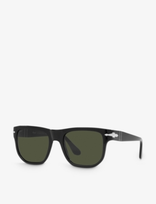 Persol Womens Black Po3306s Pillow-frame Acetate Sunglasses In Black