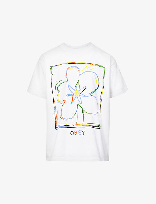 OBEY: Art School graphic-print regular-fit cotton-jersey T-shirt