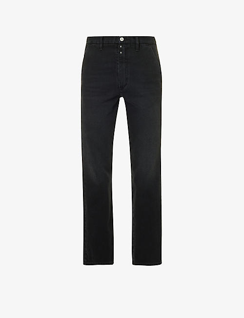 MM6 MAISON MARGIELA: Relaxed-fit high-waisted cotton demin jeans