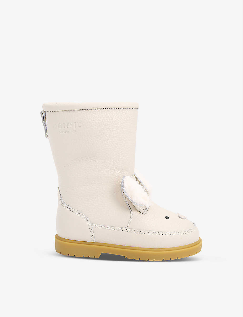 Donsje Kids' Wadudu Snow Bunny Leather Boots 3-6 Years In White