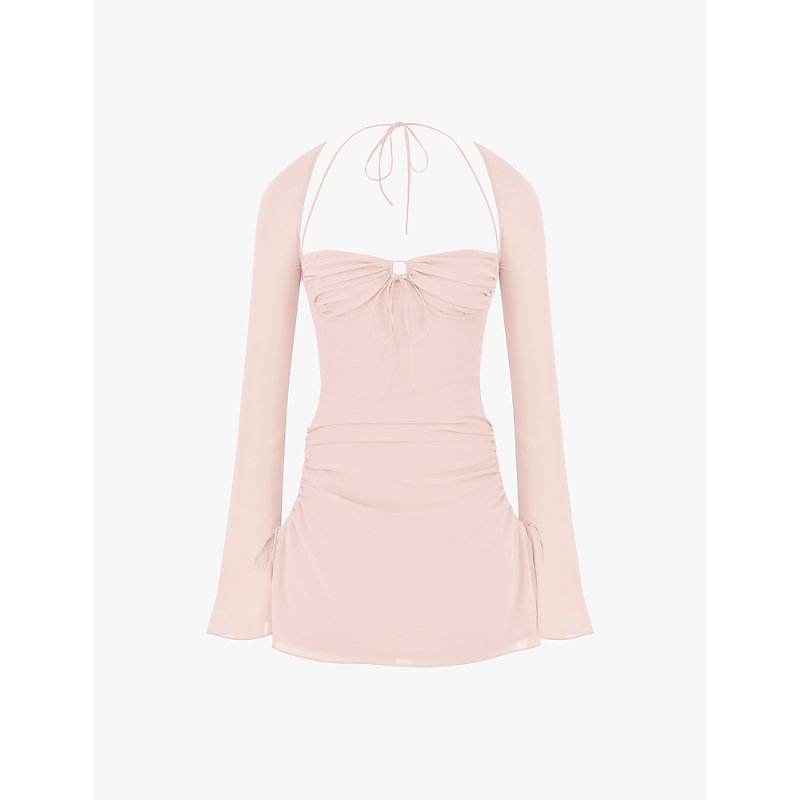 House Of Cb Baby Cut-out Crepe Mini Dress In Pink