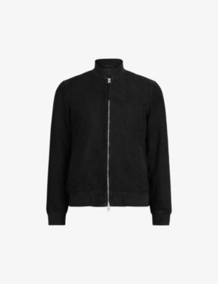 Allsaints Ronan Regular Fit Suede Bomber Jacket 