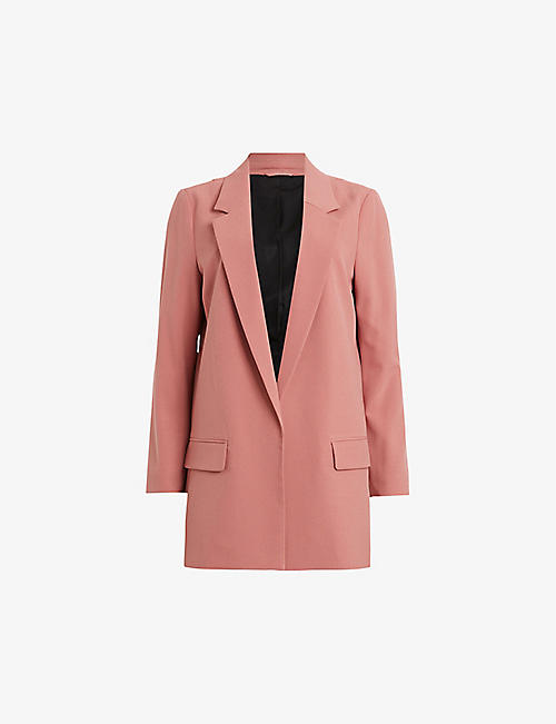 ALLSAINTS: Aleida open-front single-breasted stretch-woven blazer