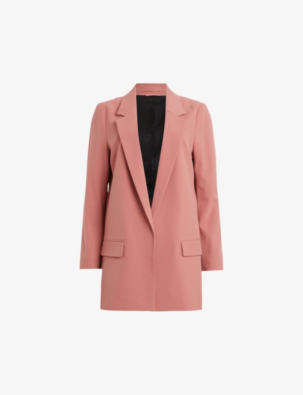Aleida open-front single-breasted stretch-woven blazer
