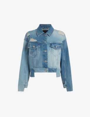 All saints shop denim jacket womens