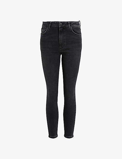 ALLSAINTS: Miller faded skinny mid-rise stretch-denim jeans