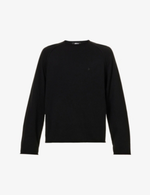 STUSSY - Swirl-embroidered crewneck cotton-blend jumper