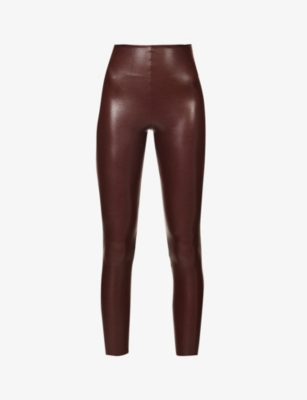 Commando Perfect Control Faux Leather Leggings In Oxblood