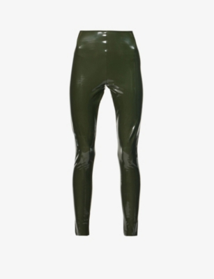 COMMANDO Stretch faux patent-leather leggings