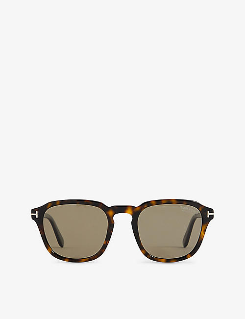 TOM FORD: FT0931 Avery brand-print square-frame plastic sunglasses