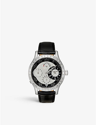 RESELFRIDGES WATCHES: Pre-loved Chopard L.U.C Regulator quattro white gold and baguette diamond automatic watch