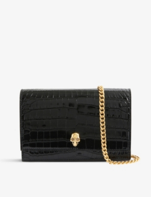 ALEXANDER MCQUEEN: Skull small leather cross-body bag