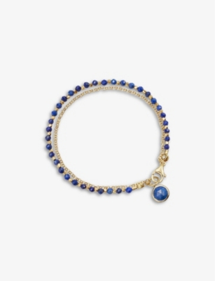 Shop Astley Clarke Women's Yellow Gold Vermeil Biography Lapis And 18ct Yellow-gold Plated Sterling Silve