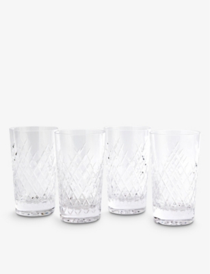 Soho Home Huxley Cut Crystal Highball Glass | Set of 4