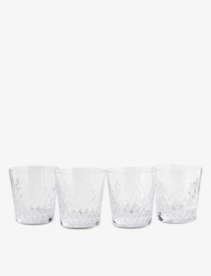 SOHO HOME: Barwell diamond-cut crystal tumblers set of four