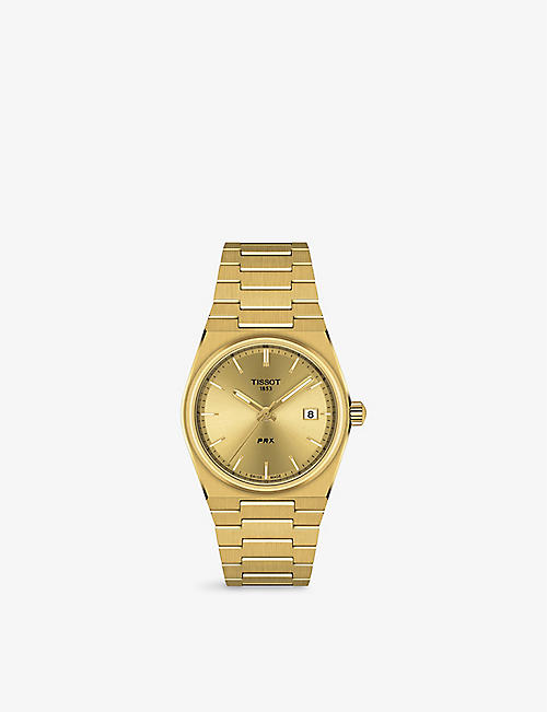 TISSOT: T137.210.33.021.00 PRX gold-tone stainless steel quartz watch