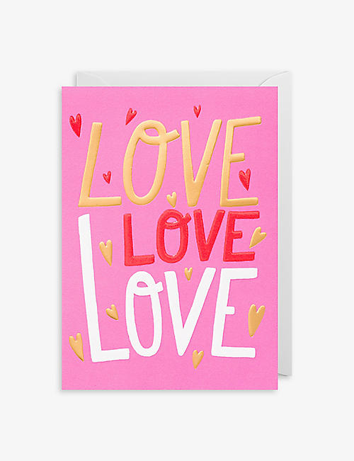 LAGOM: Love Love Love greetings card 10.9cm x 15.5cm
