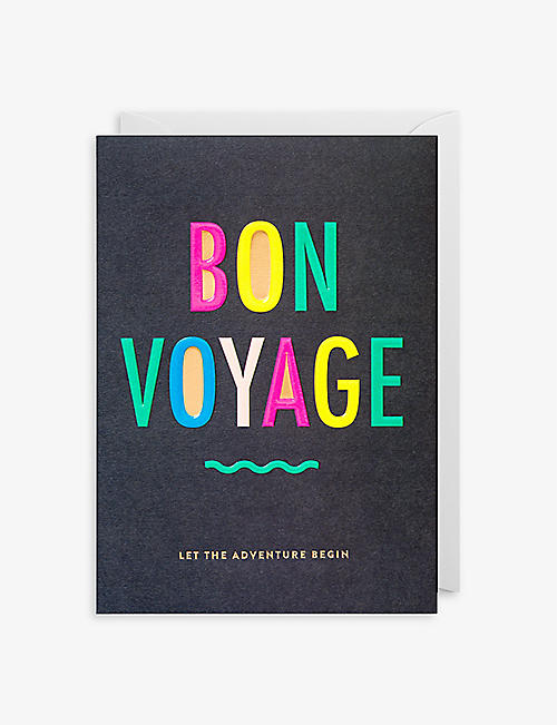 LAGOM: Bon Voyage Let The Adventure Begin greetings card 10.9cm x 15.5cm