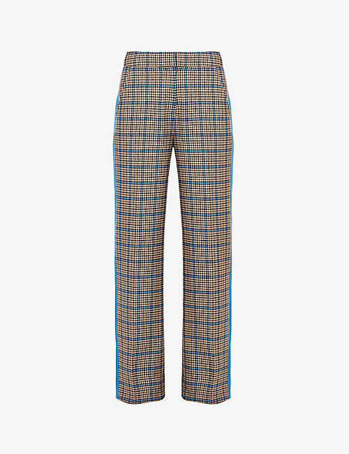 ME AND EM: Tailored check-print woven trousers