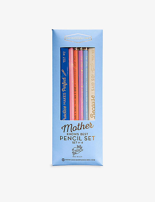 DESIGN WORKS: Mother Knows Best wood pencil set