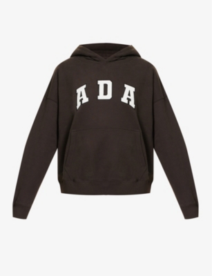 ADANOLA: Logo-embroidered oversized cotton-jersey hoody