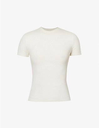ADANOLA: Round-neck slim-fit stretch-cotton T-shirt