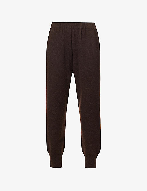 LAUREN MANOOGIAN: Tapered brushed-texture knitted trousers